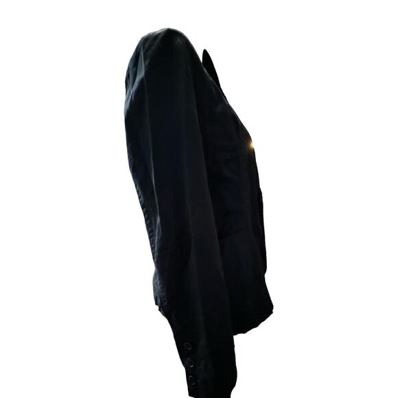 Womens Black Cropped Calvin Klein Jacket Size Large - Picture 3 of 3